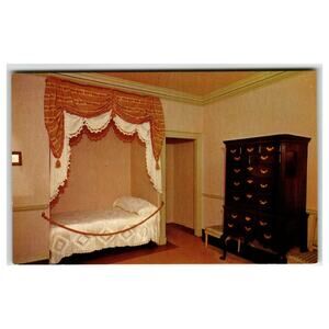 Monticello Martha's Bedroom Highboy Postcard Charlottesville VA Vintage